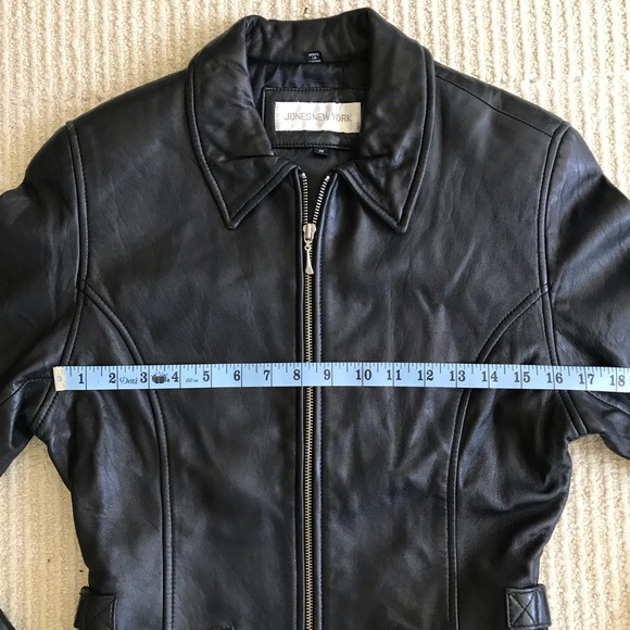 Jones New York Black Leather Jacket | Small - Picture 4 of 8